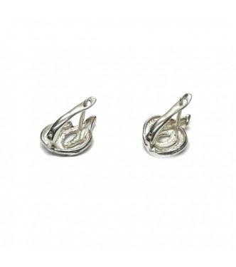 E000893 Genuine Sterling Silver Stylish Plain Earrings Solid Hallmarked 925 Handmade